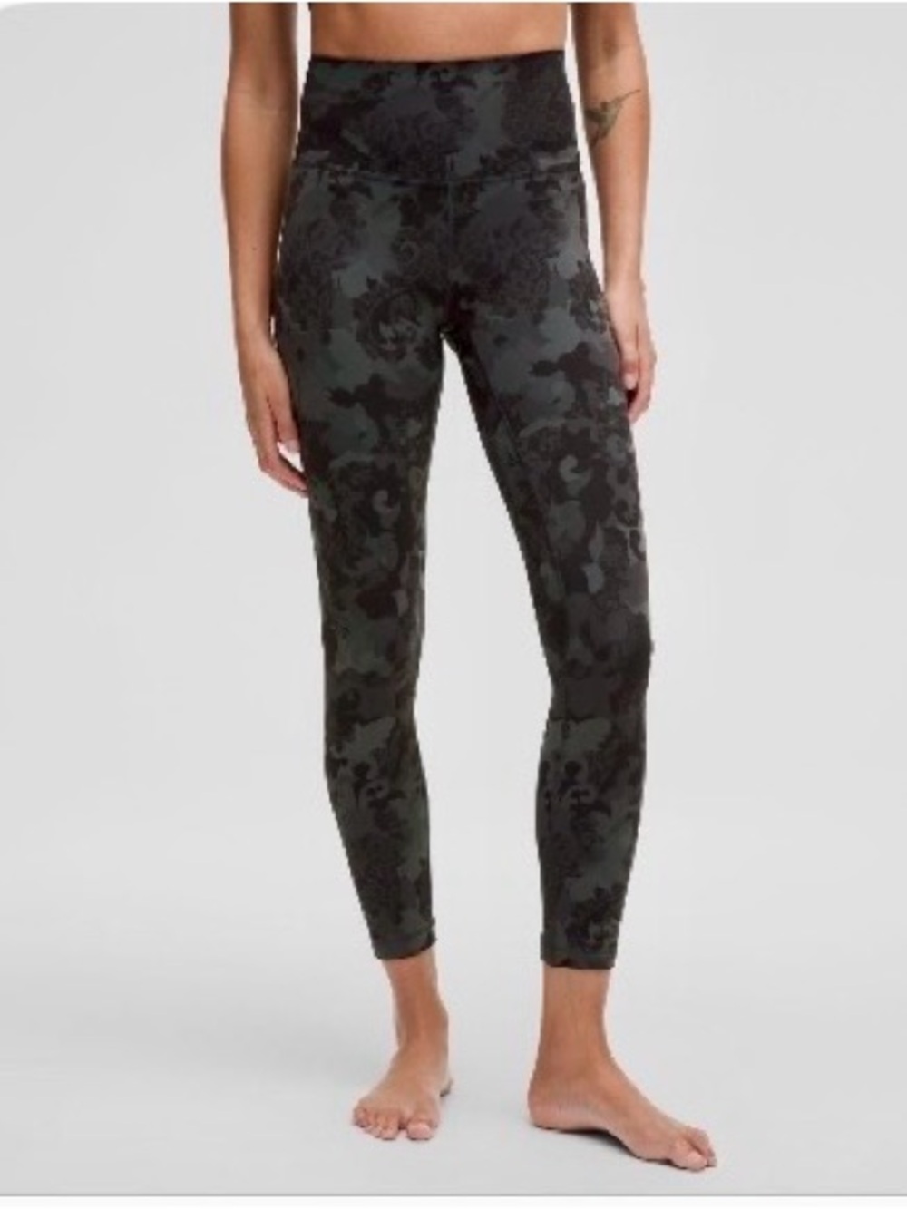 NWT Lululemon Align High-Rise Pant 25” Hidden Heritage Lace Black Multi/Sz 8, 10